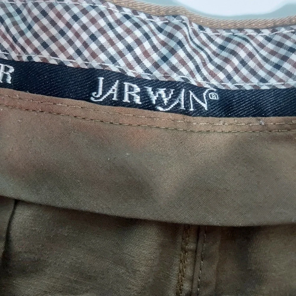 Jarwan Mens Pants Brown‎ 38 Chino Cotton Spandex Preppy Nautical